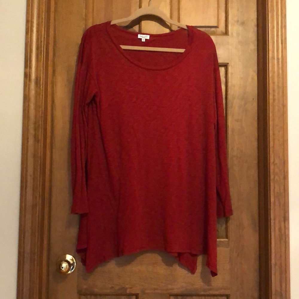 Splendid red cotton-blend tunic NWOT